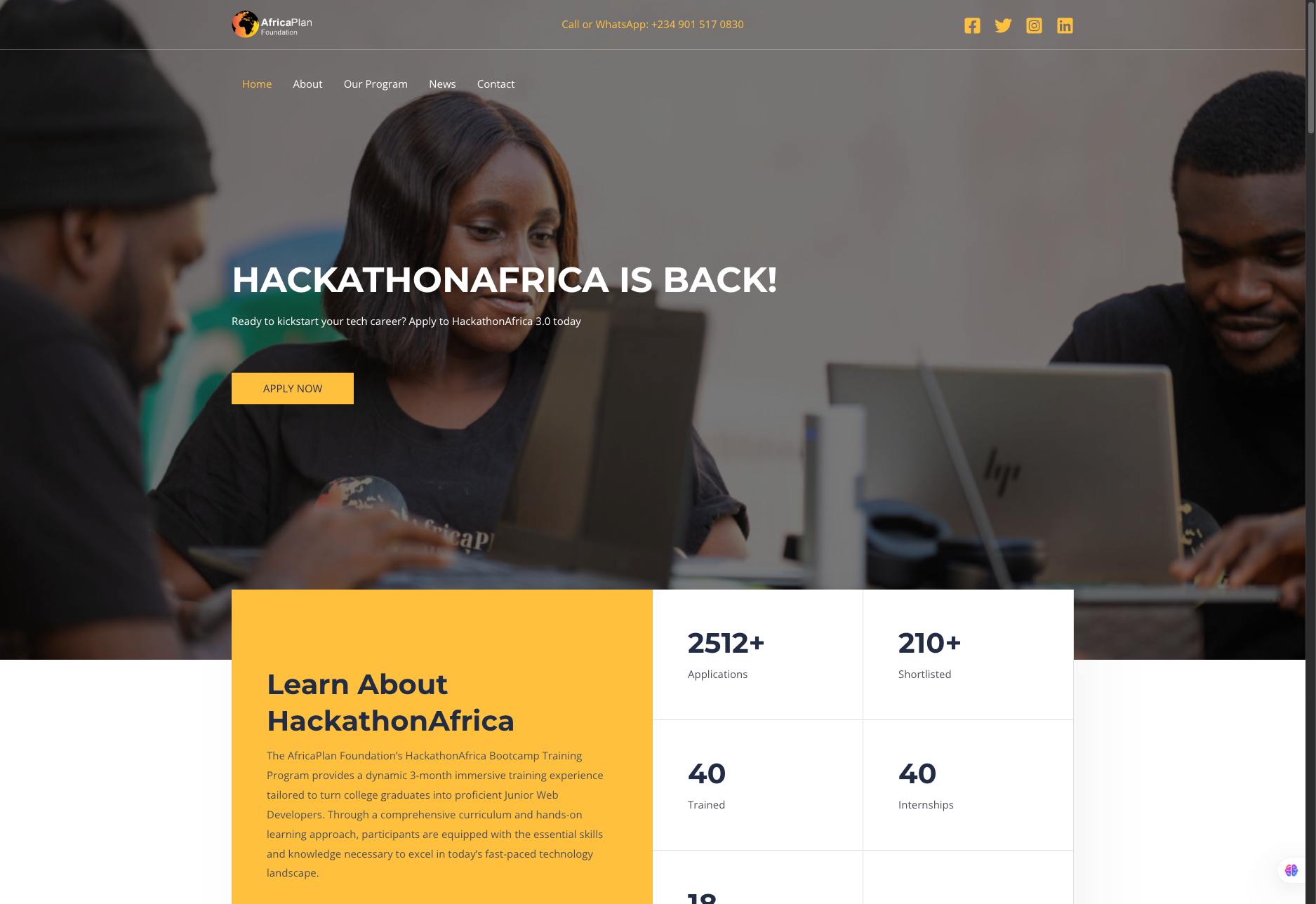 HackathonAfrica - AfricaPlan Foundation